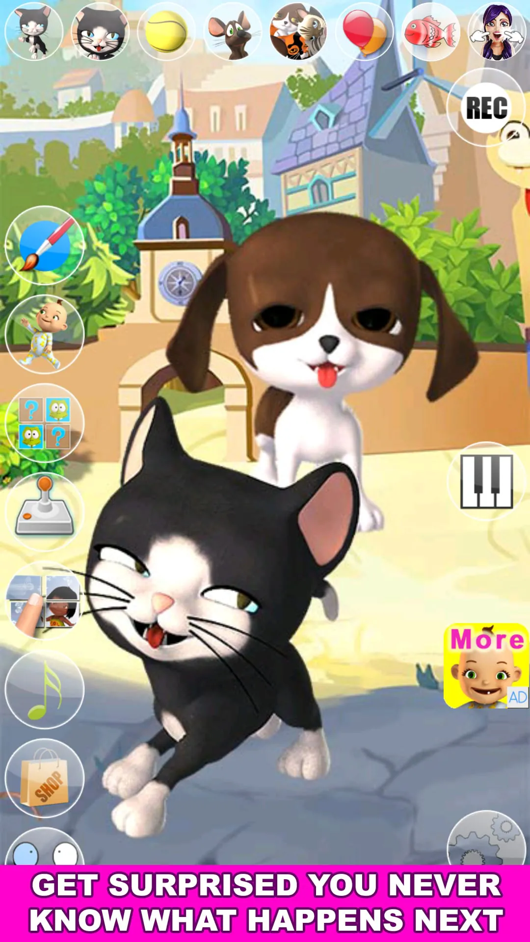 Talking Cat and Dog Kids Games