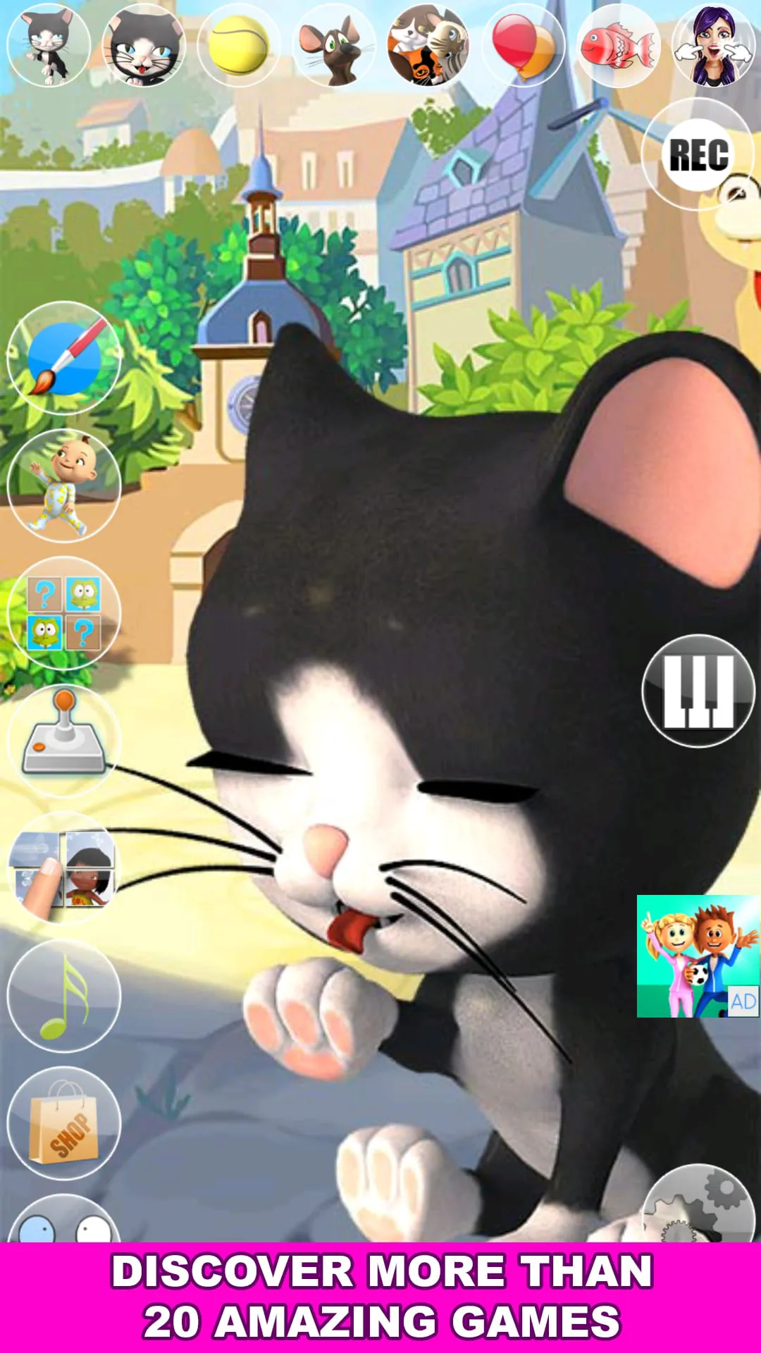 Talking Cat and Dog Kids Games